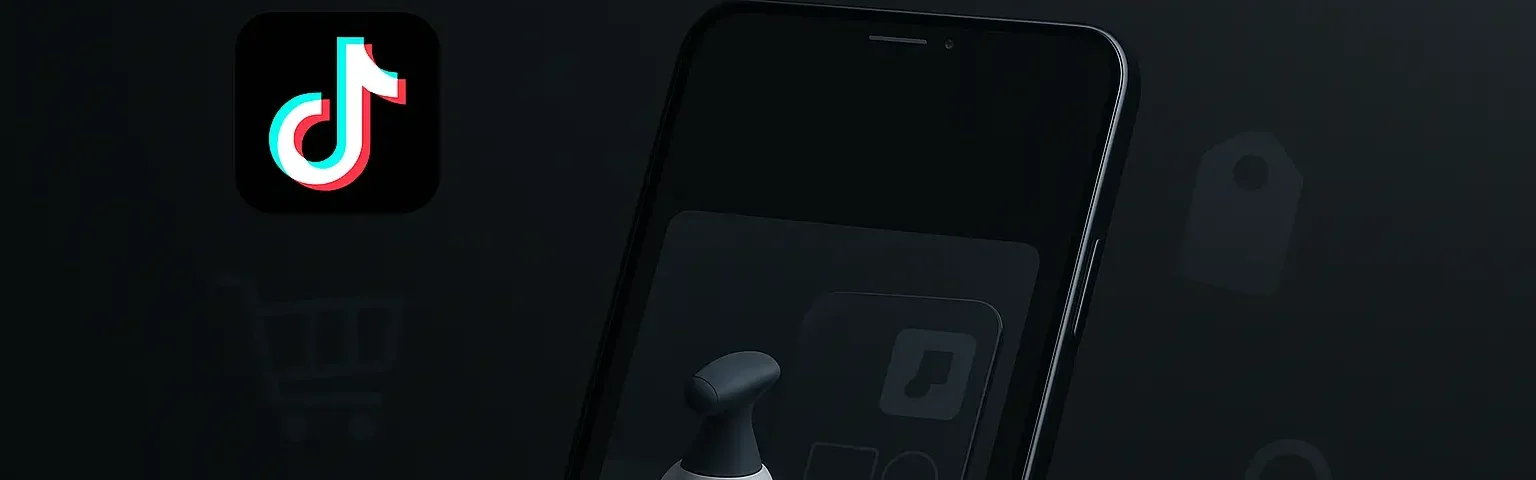 Phone displaying TikTok shopping interface